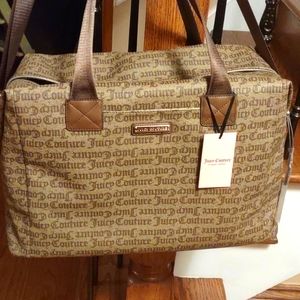JUICY COUTURE Brown Shoulder Weekender Bag
